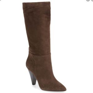 Something Navy Parker Boots Chocolate Suede 6.5